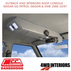 OUTBACK 4WD INTERIORS ROOF CONSOLE - FITS NISSAN GQ PATROL WAGON &SWB 1988-10/97